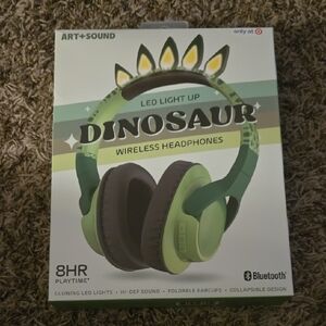 LED Light Up Dinosaur Headphones - Green